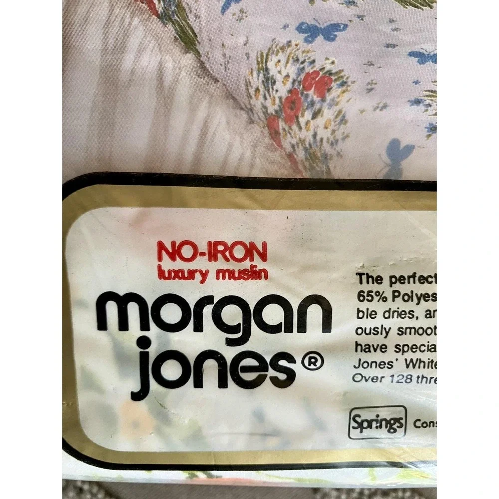 VTG Morgan Jones Spring Mills Queen Flat Luxury Muslin Bed Sheet Bonny Bouquet
